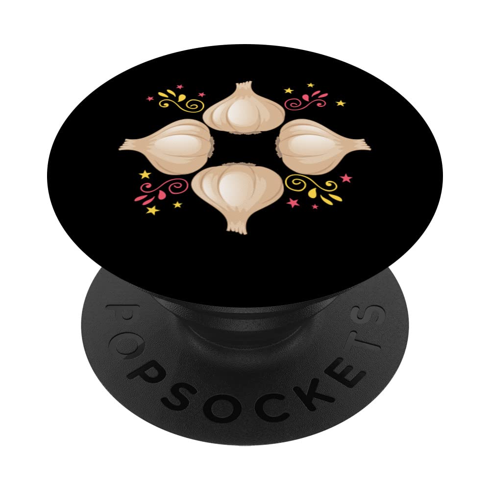 Great Garlic Gloves Design Vegetable Restaurant Chef PopSockets Swappable PopGrip