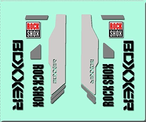 Ecoshirt Q0-TZJG-BB8B Stickers Rock Shox Boxxer R225 Vinyl Adesivi Decal Sticker Aufkleber Sticker Sticker MTB Bike, Grey 1 and Grey 2
