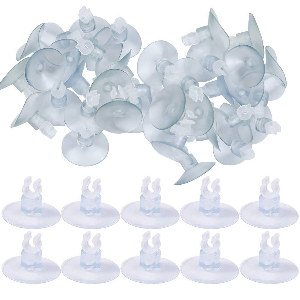 NA 100 Pcs Air Pipe Suckers Cup Aquarium Air Line Suction Cups Clips Fish Tanks Pump Tubing Clear Holders Clamps Suitable for Fish Tank Tube