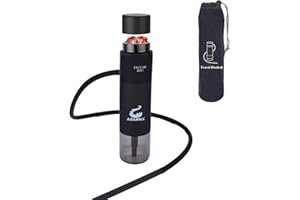 ASANMA Mini Hookah Set Portable Hookah Cup With Everything For Car Travel Outdoor Inlude All Accessories (BLACK)