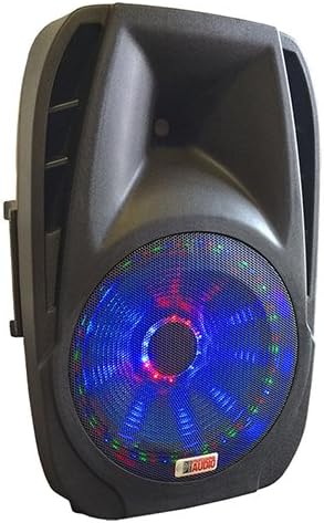 Lighted Powered 12" DJ Speaker - 600 Watts - Bluetooth, MP3, USB, SD, FM Radio or plug in your laptop or iPhone