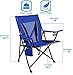 Kijaro XXL Dual Lock Portable Camping and Sports Chair, Diamond Ripstop Polyester, Cayman Blue Iguana