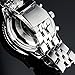 Jaragar Men's 6 Hands Chronograph Stainless Steel Automatic Mechanical Watch