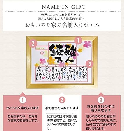 Amazon 還暦祝いの贈りものに 名前入りポエム 推奨サイズ 友禅千代紙 赤 名入れ２名様まで インテリア オンライン通販