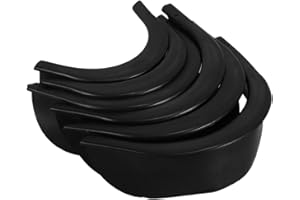 HEMOTON 6pcs Black 3-inch Plastic Billiard Hole Liners Corner Pool Table Pocket Replacement Kit for Valley