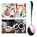 Cindick Stainless Steel Colorful Rainbow Tea Spoons, 6 Inch Metal Round Dessert Mixing Stirring Coffee Spoon, Ice Cream Cocktail Soup Tableware Spoons, Mirror Polish, Set of 6