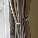 Yeexue Curtain Holdback U Arm Hook Metal Drape Tieback (One Pair, Silvery)