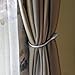 Yeexue Curtain Holdback U Arm Hook Metal Drape Tieback (One Pair, Silvery)