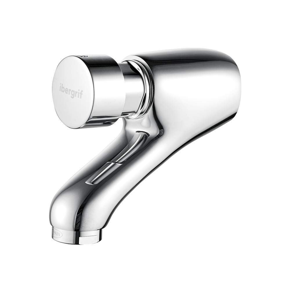 Ibergrif - Timing Basin Mixer, Wall Bathroom tap, Chrome