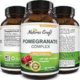 Natural & Pure Pomegranate Supplement For Women & Men - Powerful Antioxidant Pills + Immune System Booster - Best Energy Booster Supplements + Blood Pressure Control - Pure Capsules By Natures Design