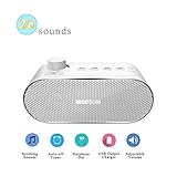 A1 White Noise Machine for Sleeping, Portable Sleep Sound Therapy Machine with 26 Non-looping Soothing Sounds, USB Output Charger, Travel Sleep Auto-Off Timer for Baby Kids Adults (White) (White)