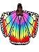 Halloween Fabric Butterfly Shawl Fairy Ladies Cloak with Headband or Mask (Color A, Adult A)