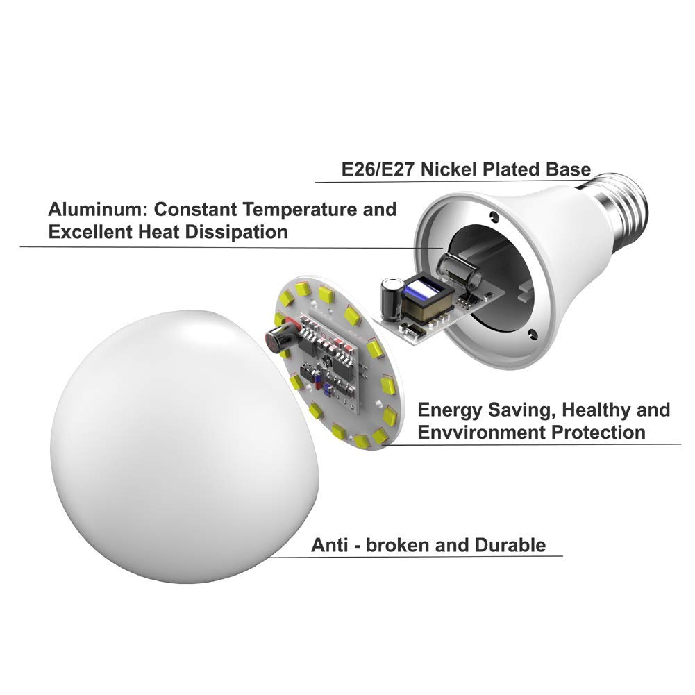 Dusk to Dawn Light Bulb Sensor Smart LED Outdoor Lighting Bulbs Lamp 7W