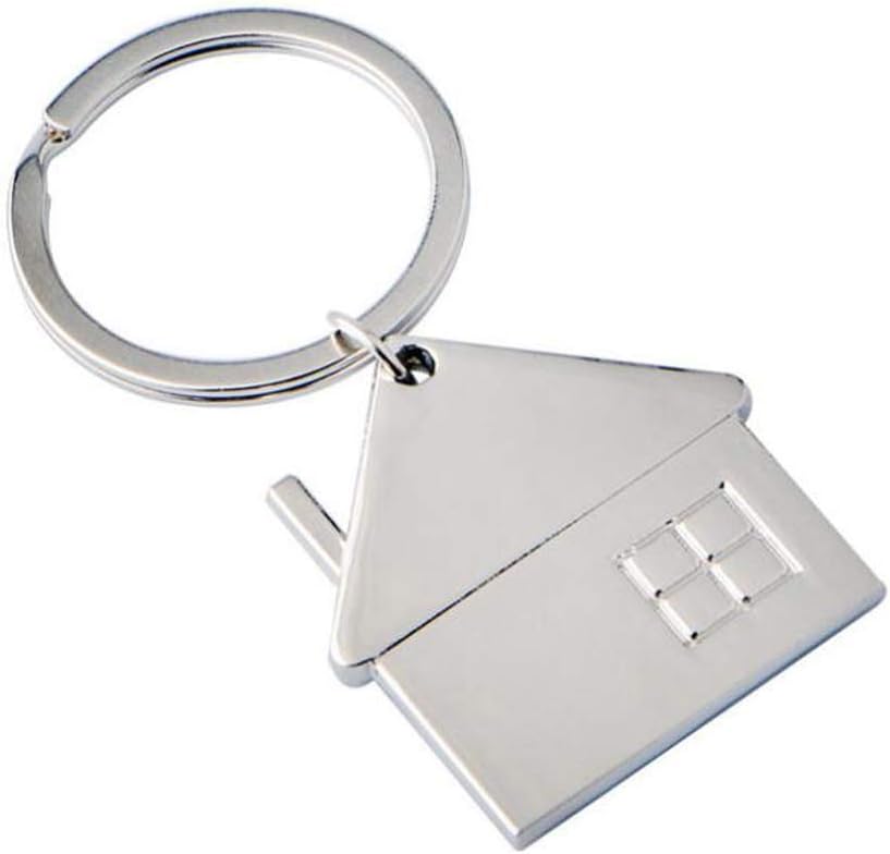 IKAAR Keyring Cute Cartoon House with Window keychain for Men and Women Gift, Silver