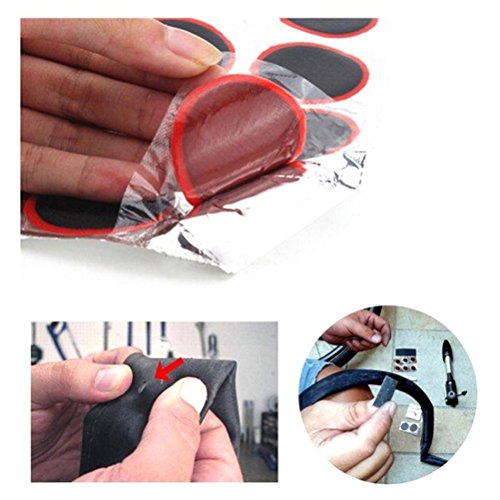 Ioffersuper 8 Pcs Bicycle Tire Repair Kits(3 Pcs Rubber Cold Patch + 5 Pcs Glue) - Thumbnail 2