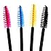 (200-Pieces ) Mascara Brush Set - 4 Beautiful Color Disposable Eyelash Mascara Wands Makeup Applicator Brushes - (50 Each - PINK/ YELLOW/ BLUE/ BLACK) Gold Cosmetics & Supplies