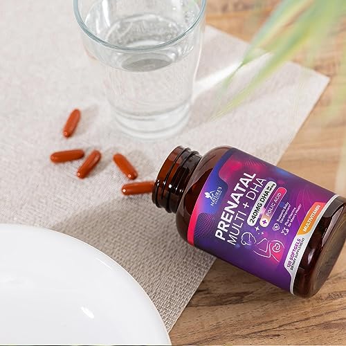 Prenatal Multivitamin with Folic Acid & DHA, Prenatal Vitamin Supplement, Folate, Omega 3