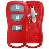 KeylessOption Just the Case Glow in Dark Keyless Entry Remote Key Fob Shell - Red