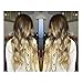 Synthetic Wig,Dark Rooted Ombre Middle Part Curly Wave Natural Looking Long Synthetic Hair, Blonde Full Heat Resistant Wig for Women,27.5in