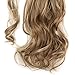 Wrap Around Synthetic Ponytail Clip in Hair Extensions One Piece Magic Paste Pony Tail Long Curly Wavy Soft Silky for Women Fashion and Beauty 17'' / 17 inch (light brown mix ash blonde)
