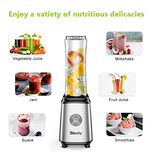 Sboly Personal Blender, Single Serve Blender for Smoothies and Shakes