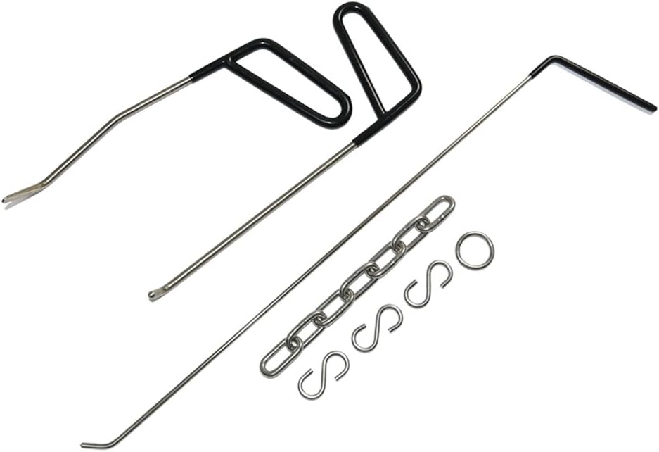 Wcaro Paintless Dent Repair Tool Set Removal of Dents and Door Ding with Rods PDR Hook Car Auto Body Dent Removal PDR Rods (C3-5)
