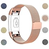 For Fitbit Charge 2 Replacement Bands, Letscom Stainless Steel Milanese Metal Replacement Accessories Wristband with Unique Magnet Lock for Fitbit Charge 2 HR