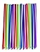 Crystalware Plastic Extra Wide Smoothie and Bubble Tea Straws Individually Cello Wrapped , 8 Inch Length, 40/bag, Assorted Colors