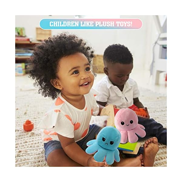 Cute Octopus Baby Toys 0 3 6 9 12 18 Months, Double-Sided Flip Soft Reversible Octopus Plus Stuffed Animals Doll…