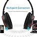 August Active Noise Cancelling Bluetooth Headphones EP735 - ANC Wireless Handset with Multipoint Connection - Reduce Air Travel Engine Noise (Grey)