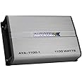 Autotek AYA-1100.1 Alloy Series Mono Subwoofer Car Audio Amplifier (Silver) – Class A/B Amp, 1100 Watt, Wired Bass Remote Included, Variable Electronic Crossover