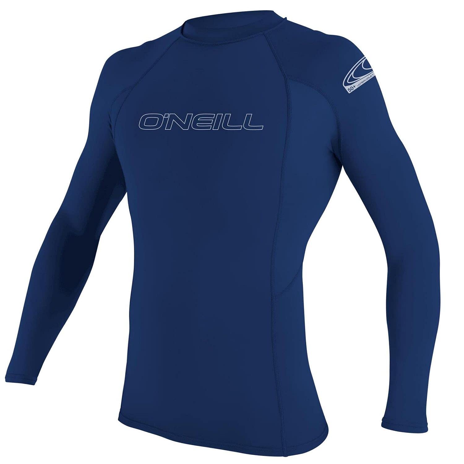 O'Neill Wetsuits Men's Men's Basic Skins Long Sleeve Guard Rash Vest, Navy, 3XL UK