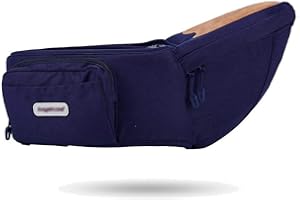 ANGELBB Baby Hip Seat Carrier with Pockets Ergonomic Infant Waist Stool Adjustable Belt Multiple Safe Guaranteed Fabric Anti-