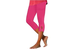 FOCLMP Women Capri Leggings 2024 Dressy Casual Summer Capris Knee Length Crop Pants Trendy Lightweight Ladies Clothing