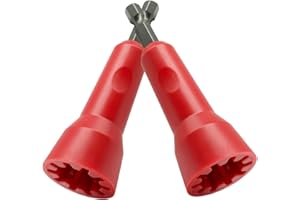 MITANSLE Wire Nut Twister,Ideal Electric Wire Nut Twister for Drill -2 PCS Wire Twisting Tool 1/4" Chuck Improve Efficiency Red