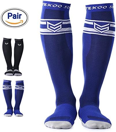 Compression Socks for Men &amp; Women, TOITEHOO Best Graduated Athletic Running Socks Fit for Running, Nurses, Shin Splints, Flight Travel, &amp; Maternity Pregnancy – Blue