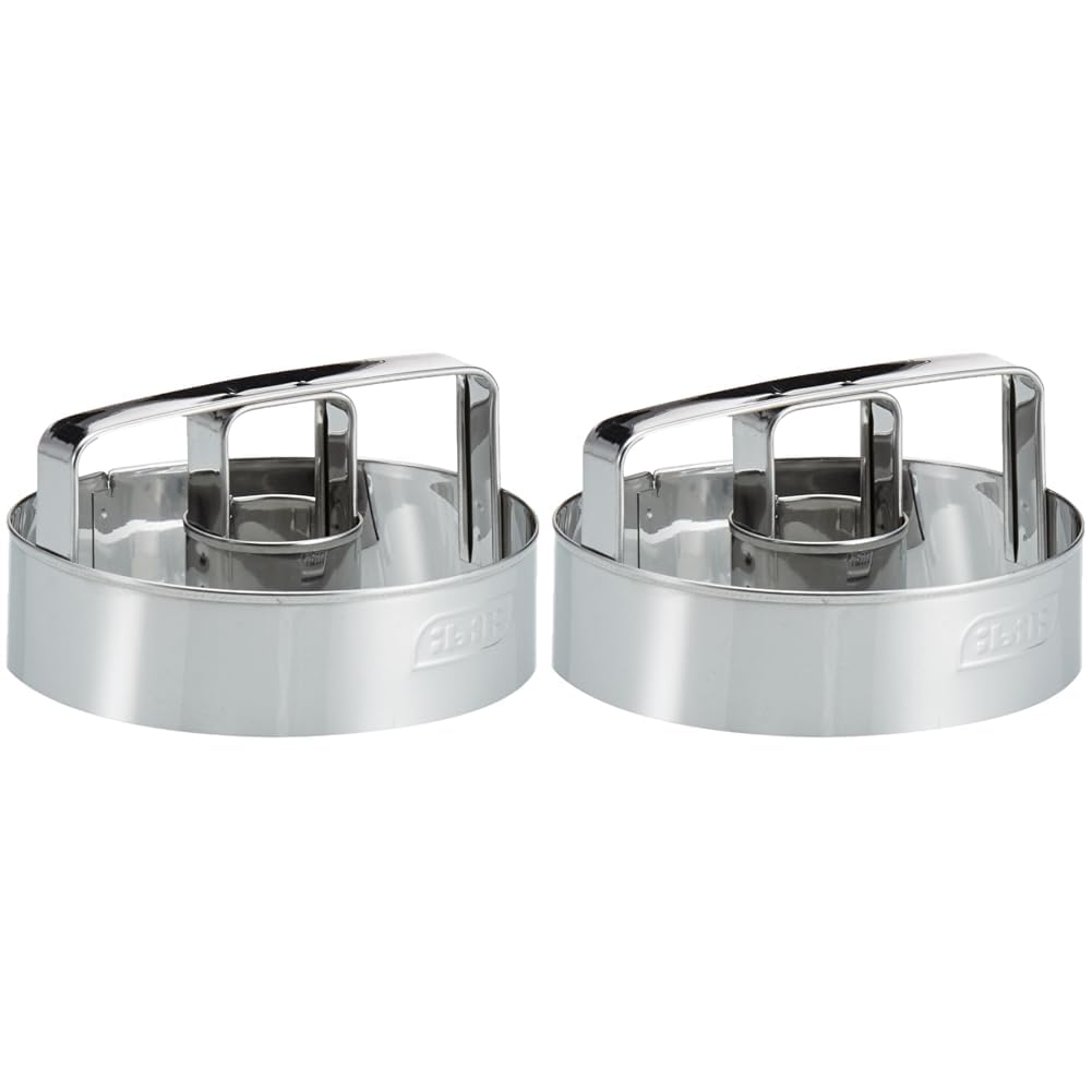 IBILI Donut Cutter San Blas 9 cm of Stainless Steel, Silver (Pack of 2)