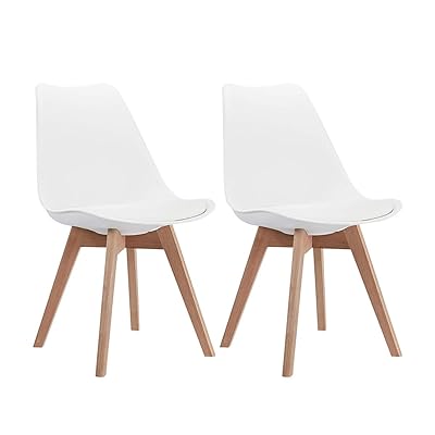 Amazon Brand - CangLong Mid Century Modern DSW Side Chair, White