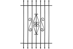 WEWORTH Spear Point Heavy Duty Window Bar,Window Security Bars Guards for Prevent Burglary,Safety for Home and Pet(36×54,Black,Choose The Installation Accessories You Need Separately)