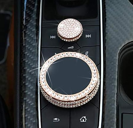 Amazon Com Niuhuru Car Interior Trim Bling Accessories Central Control Multimedia Knob Rhinestone Decals Fit For Cadillac Xt4 Ct6 Xt5 Xt6 Accessories Rose Gold Automotive