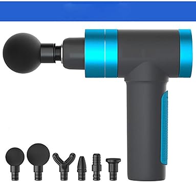 Amazon Co Jp マッサージピストルマッスル 電動ハンドマッサージャーマッスルマッサージガンミニマッサージャー 6つのマッサージヘッドと5つのスピードフィットネス機器f スポーツ スポーツ アウトドア