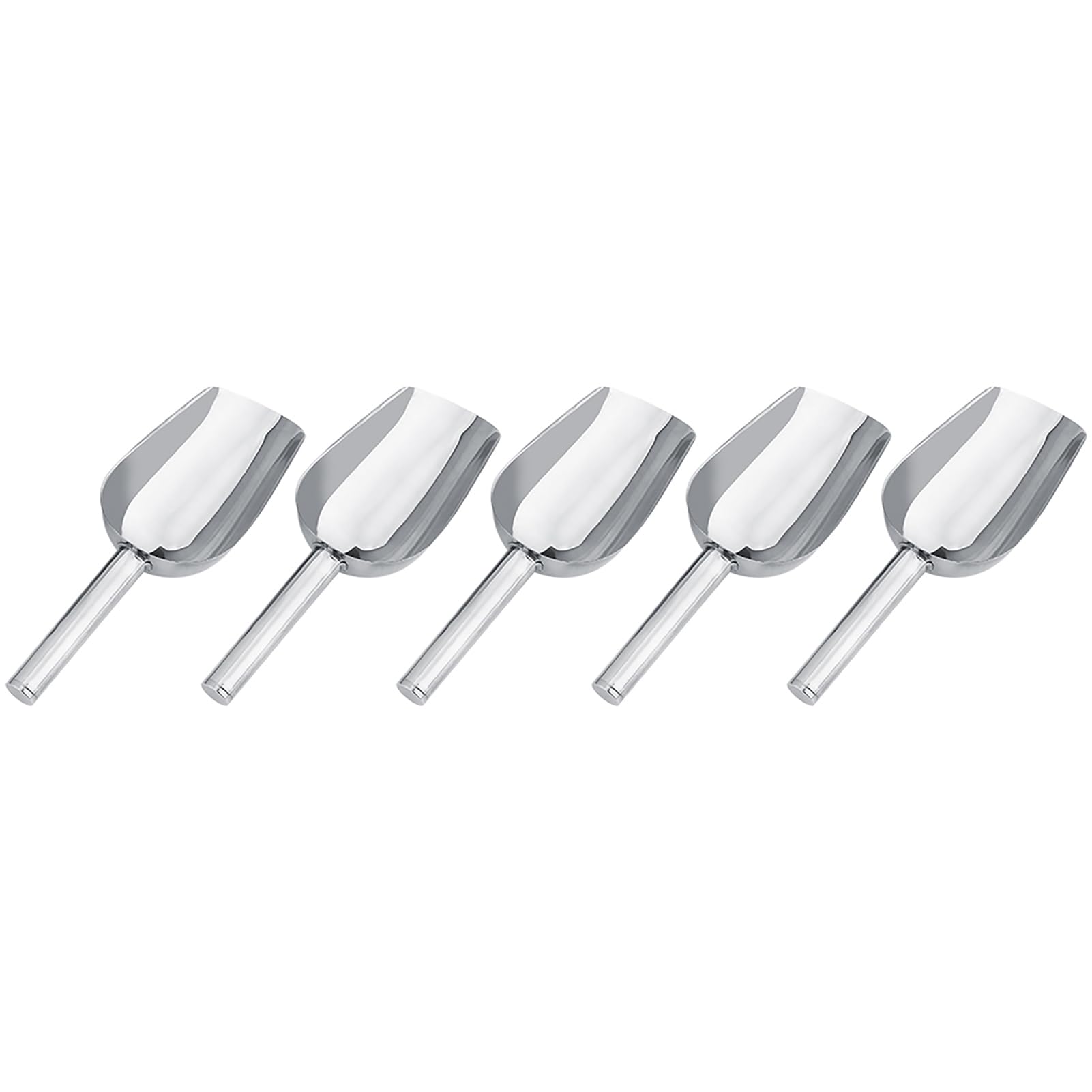 5 x Sweet Scoops/ 5 x Ice Tongs Wedding Candy Buffet Bar Home Kitchen Stainless Steel Set for Party Supermarket, Cafe, Restaurant, BBQ, Buffet, bar Parties (5 x Sweet Scoops)