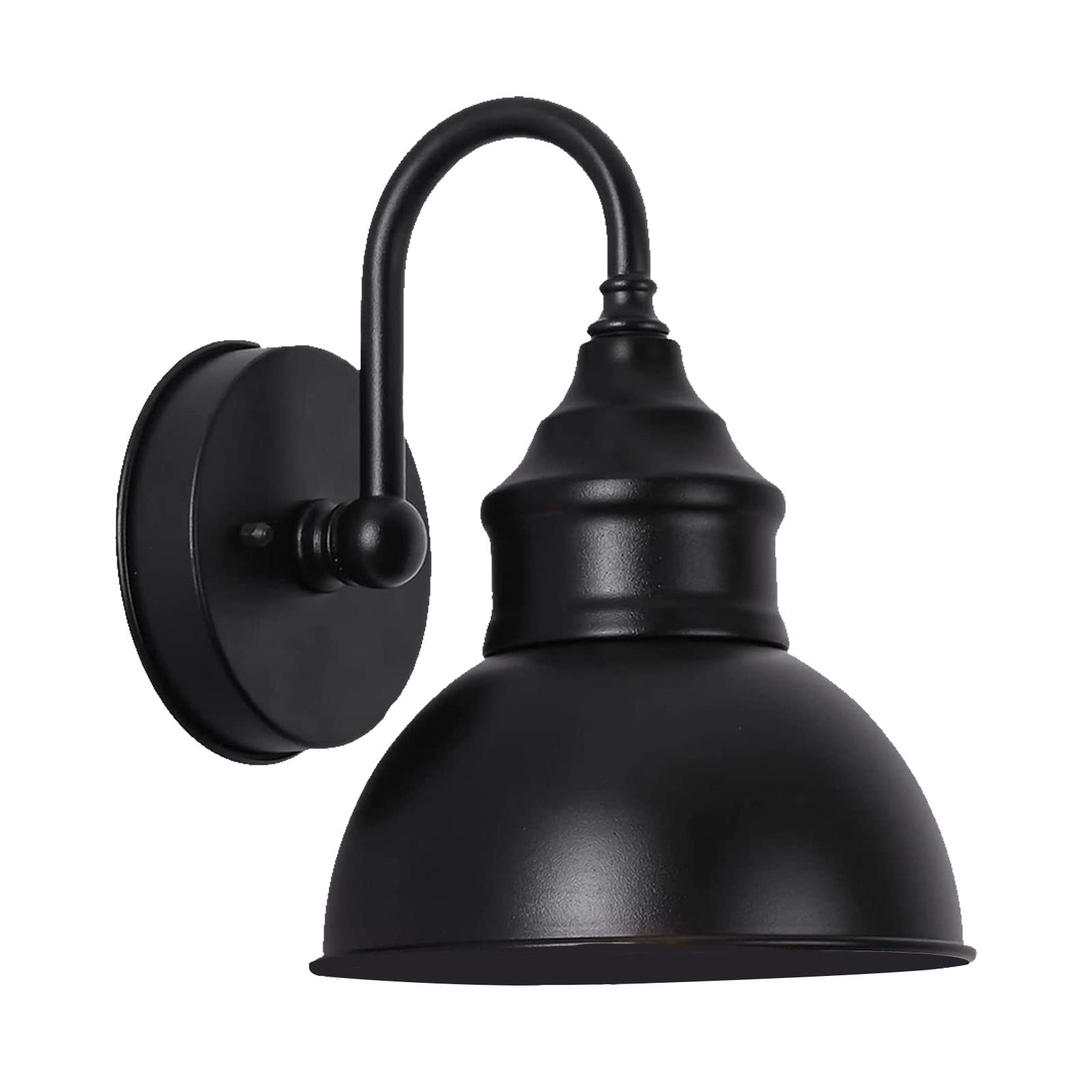 UYHGO Industrial Wall Light Black Vintage Metal Light with E27 Lamp Holder for Farmhouse, Barn, Warehouse, Loft, Living Room (excl. E27 Bulb) - 1 Pack — image 1