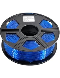 yoyi PETG 1 kg 1.75 mm color azul transparente PETG 3d impresora 3d filamento carrete, diámetro la Tolerancia +  0,05 mm, 1 kg, 1,75 mm, color azul transparente