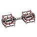 BONMIXC Flat Road Bike Pedals Sealed Bearing Bicycle Pedals 9/16 Aluminum Alloy BMX Bike Pedals Red