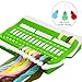 AhlsenL Embroidery Floss Organizer Kit - 30 Positions Embroidery Thread Organizer with Needle Threaders Sewing Needles Pins Holder Multi-Function Craft DIY Reusable Sewing Accessory (Green)