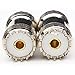 RF coaxial coax adapter PL-259 UHF Female to UHF Female Coax Cable Adapter S0-239 UHF Double Female Connector Plug 2-Pack