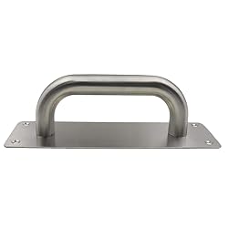 Rannb Door Pull Plate with Handle Stainless Steel