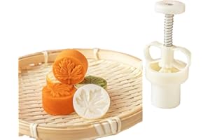 Mooncake Mold 25g- Cookie Stamps Plastic Hand Press Maple Leaf Shape Kitchen Gadgets DIY Baking Pastry Tool (Maple Leaf)