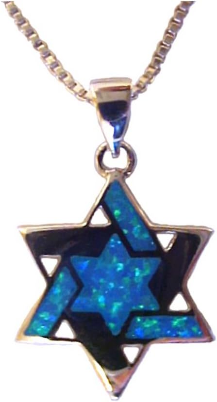 Wholesale Christian Gifts Large Silver Star Of David With Opals Pack Of 1